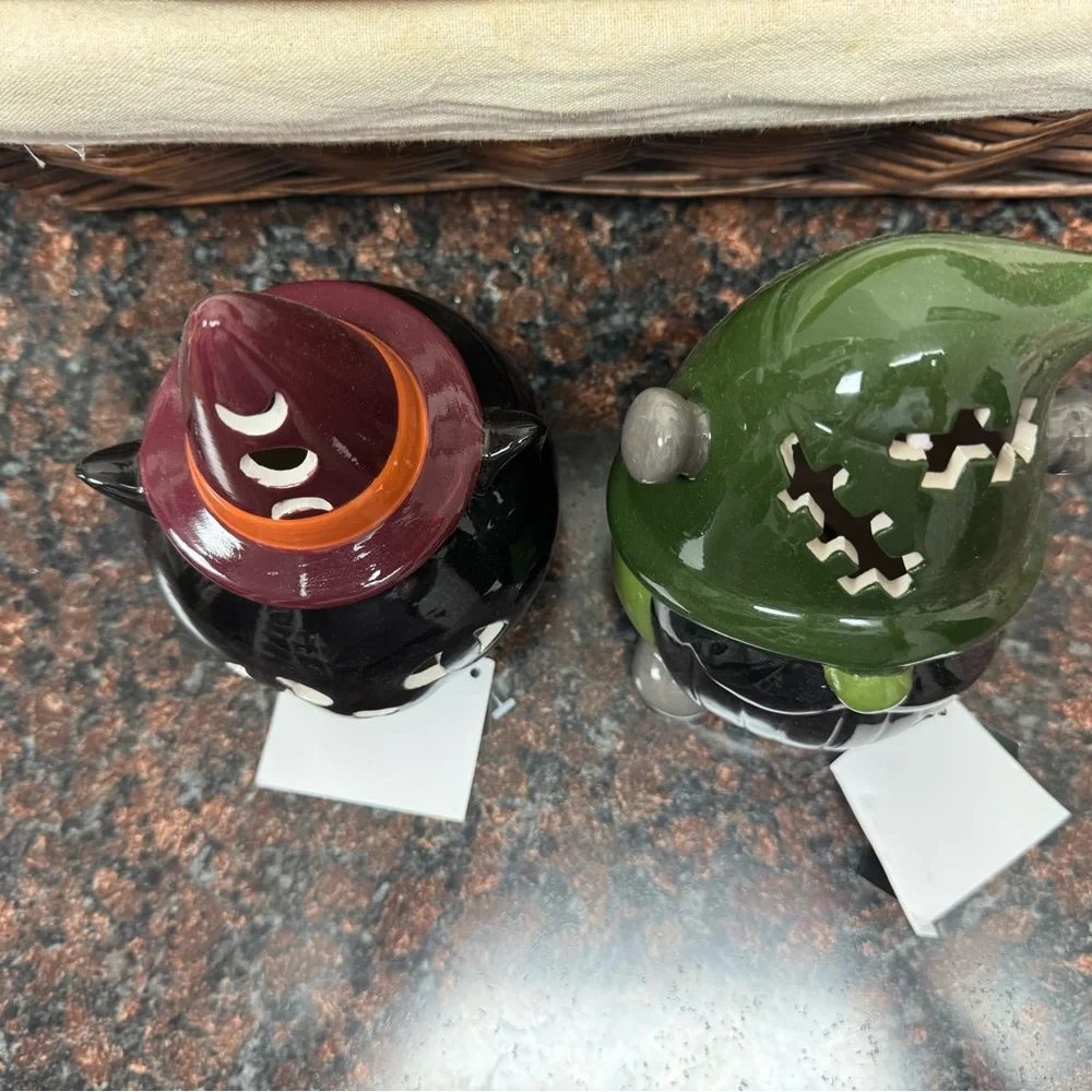 Target Halloween Cat and Gnome light up figures